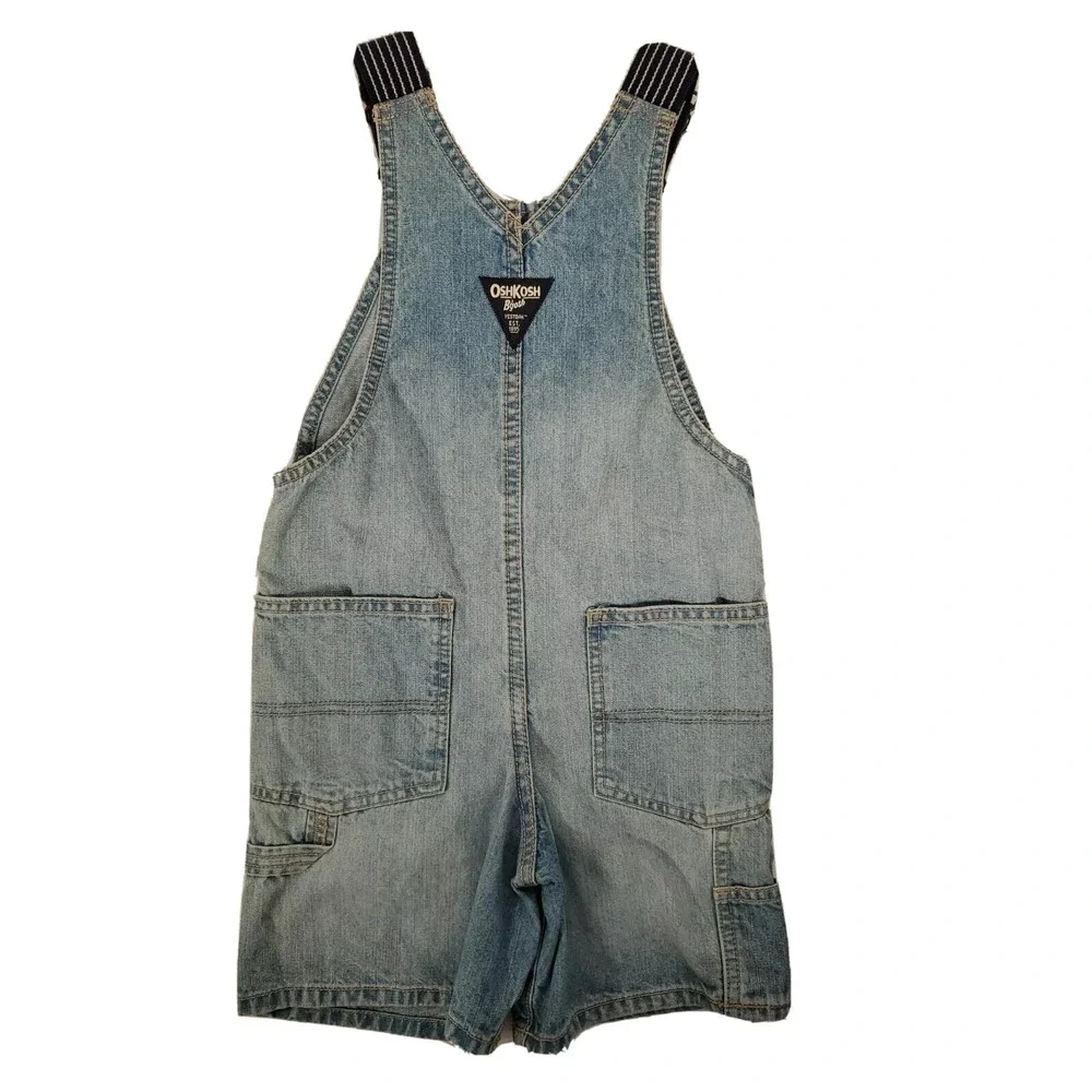 OshKosh B'Gosh Overalls Shorts 4T  Toddler Vestback NEW